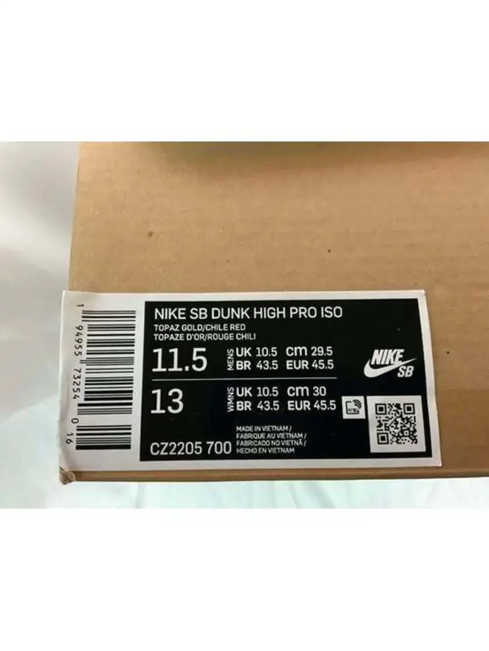 Nike SB dunk High Pro ISO “Kebab and Destroy” Size 11.5